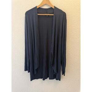 J.Jill Wearever Collection Open Front Cardigan Womens XL Navy Minimalist Capsule